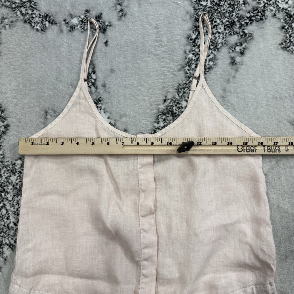 Ema Costa Linen Jumpsuit Womens Small Sleeveless Pink Minimalist Lagenlook Boho - Picture 3 of 11